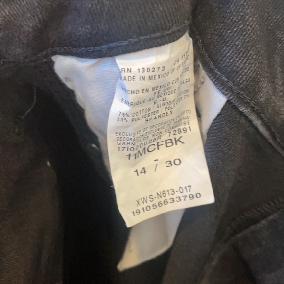 Wrangler with ModCloth black flare jeans size 14 - Picture 3 of 5